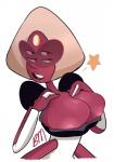 4_arms armwear bedroom_eyes big_breasts breasts clothed clothing female fingers fusion gem hair half-closed_eyes multi_arm multi_limb narrowed_eyes nipples not_furry red_eyes seductive solo blushmallet cartoon_network steven_universe sardonyx_(steven_universe) alien alien_humanoid gem_(species) gem_fusion humanoid 2016 hi_res