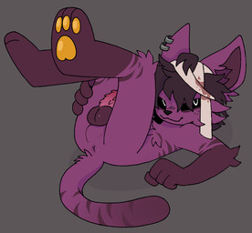 animal_genitalia animal_penis anthro anus balls bandage black_sclera butt ear_piercing feline_genitalia feline_penis genitals male penis piercing presenting presenting_anus presenting_hindquarters presenting_pawpads solo pachi_rizuu theo_(g1gglebug) domestic_cat felid feline felis mammal