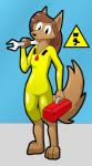 3_toes anthro barefoot black_nose brown_body brown_fur brown_hair clothed clothing digitigrade feet female flat_chested fur hair solo toes tools wrench tempestryder freefall_(webcomic) florence_ambrose bowman's_wolf canid canine canis mammal red_wolf wolf 2011