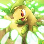 3_toes ambiguous_feral ambiguous_gender claw_toes claws feet feral flower grass grey_claws head_turned leaf light open_mouth outside plant pokemon_move pupils quadruped red_eyes red_tongue shadow solo standing tail tapering_tail toes tongue yellow_body yellow_flower yellow_tail spicyichizo nintendo pokemon bayleef elemental_creature flora_fauna generation_2_pokemon pokemon_(species) 1:1 2025 absurd_res hi_res lighting shaded