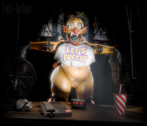 anthro beak beakstick bib big_breasts bottomless breasts cheek_tuft clothed clothing eyelashes facial_tuft feathers female front_view furgonomics genitals head_feathers head_tuft lipstick looking_at_viewer machine makeup navel pubes purple_eyes solo teeth thick_thighs toothed_beak tuft vulva wide_hips wire yellow_body yellow_feathers fall-judge fall-judge_(modeler) five_nights_at_freddy's five_nights_at_freddy's_2 scottgames withered_chica_(fnaf) animatronic avian bird chicken galliform phasianid robot 2026 3d_(artwork) digital_media_(artwork) hi_res