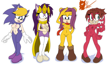 blonde_hair blue_body blue_eyes blue_fur breasts clothing eyelashes female fur genitals gloves group hair handwear nipples nude nude_female purple_body purple_fur purple_hair red_body red_fur simple_background standing vulva white_background yellow_body yellow_fur meyk archie_comics sega sonic_the_hedgehog_(archie) sonic_the_hedgehog_(comics) sonic_the_hedgehog_(series) sonic_underground bernadette_hedgehog isabella_mongoose lara-le queen_aleena_hedgehog echidna eulipotyphlan hedgehog herpestid mammal mongoose monotreme absurd_res hi_res