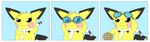 ambiguous_gender cookie eyewear eyewear_on_head feral food fur goggles goggles_on_head logo scarf simple_background solo wearing_goggles white_scarf yellow_body yellow_fur pichu90 nintendo pokemon sparks_pichu generation_2_pokemon pichu pokemon_(species) 2024 absurd_res artist_logo comic hi_res