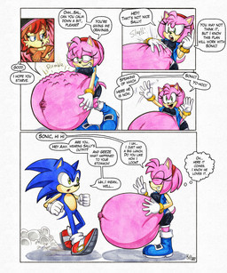 anthro belly big_belly blue_body clothing female gloves group handwear huge_belly male overweight pink_body simple_background speech_bubble text trio unbirthing vaginal vore white_background killboo sega sonic_the_hedgehog_(series) amy_rose sally_acorn sonic_the_hedgehog eulipotyphlan hedgehog mammal 2026 5:6 comic english_text hi_res