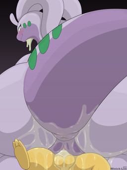 3_toes anthro anthro_on_anthro anthro_on_bottom anthro_on_top anthro_penetrated anthro_penetrating anthro_penetrating_anthro anthro_penetrating_female anus balls balls_deep big_butt black_background blush bodily_fluids butt cowgirl_position cum cum_in_vagina cum_inside duo eyebrows eyelashes faceless_character faceless_male feet female female_on_top female_penetrated from_front_position fur genital_fluids genitals green_body green_eyes green_spots grey_body larger_female looking_back male male/female male_on_bottom male_penetrating male_penetrating_anthro male_penetrating_female multicolored_body nude nude_anthro nude_female nude_male on_bottom on_top penetration penile penile_penetration penis_in_vagina purple_body raised_tail sex simple_background size_difference slight_blush slime slime_on_body smaller_male smile spots spread_legs spreading sweat tail text toes vaginal vaginal_penetration yellow_body yellow_fur winick-lim nintendo pokemon generation_1_pokemon generation_6_pokemon goodra pikachu pokemon_(species) 2022 3:4 absurd_res artist_name digital_media_(artwork) hi_res