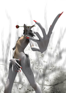 anthro colored_nails covering covering_crotch featureless_crotch flower flower_in_mouth fur hair holding_flower holding_object holding_rose long_fingers long_hair male mouth_hold nails navel nipples nude_anthro nude_male plant red_nails rose_(flower) rose_in_mouth skinny skinny_anthro skinny_male solo white_body white_fur deino_(artist) deino_(modeler) bani-sama_(deino) lagomorph leporid mammal rabbit 2009 3d_(artwork) autodesk_3ds_max_(artwork) digital_media_(artwork) hi_res
