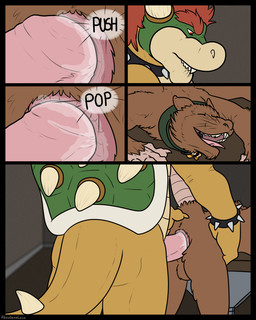 anal anal_penetration anthro anthro_on_anthro anthro_penetrated anthro_penetrating anthro_penetrating_anthro anthro_penetrating_male anus backsack balls bite biting_lip biting_own_lip black_border bodily_fluids border bracelet brown_balls brown_body brown_fur butt collar duo erection eyes_closed from_behind_position fur genitals hair horn humanoid_genitalia humanoid_penis jewelry looking_pleasured male male/male male_anthro male_on_anthro male_penetrated male_penetrating male_penetrating_anthro male_penetrating_male nude open_mouth penetration penile penile_penetration penis perineum pink_genitals pink_penis red_eyes red_hair scales self_bite sex shell sound_effects spiked_bracelet spiked_collar spiked_shell spikes spikes_(anatomy) tail teeth text tongue tongue_out whiskers yellow_body yellow_scales alexgoneloco mario_bros nintendo bowser plaguerat_(character) koopa mammal murid murine rat reptile rodent scalie 2015 4:5 comic digital_media_(artwork) english_text