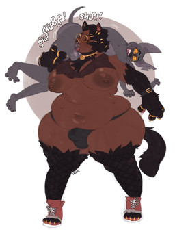 anthro areola balls black_body black_fur breasts brown_areola brown_body brown_nipples brown_skin bulge carrying_another carrying_partner clothing collar crop_top crossgender dreadlocks duo ear_piercing ear_ring erection eyewear facial_piercing fellatio footwear fur genitals glasses gold_(metal) gold_collar gold_ring gold_tail_ring grey_body grey_skin gynomorph gynomorph/male hair humanoid_genitalia humanoid_penis intersex intersex/male legwear love_handles male metal_collar nipples nose_piercing nose_ring nude onomatopoeia oral oral_penetration overweight overweight_gynomorph overweight_humanoid overweight_intersex penetration penile penis piercing ring_piercing sex shirt shoes simple_background size_difference sound_effects stockings text thong toeless_footwear toeless_shoes tongue tongue_out topwear underwear vein veiny_penis white_background yellow_sclera roly oz_(ozthegoblin) animal_humanoid cat_humanoid felid felid_humanoid feline feline_humanoid humanoid mammal mammal_humanoid english_text hi_res