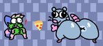 anus big_butt blue_body butt duo exclamation_point floating_food floating_whiskers food gesture glistening glistening_butt green_body huge_butt looking_at_another looking_at_viewer looking_back looking_surprised male multicolored_body pizza rat_tail shitpost tail tail_motion thick_thighs twerking waving waving_at_viewer whiskers x_anus nxyitn don't_touch_my_pizza_(meme) nyanwolf pizza_tower brick_(pizza_tower) kevin_(nyanwolf) felid feline mammal murid murine rat rodent 2d_animation aliasing animated digital_media_(artwork) loop meme seamless_loop