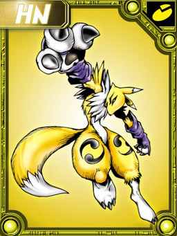 3_fingers 3_toes ambiguous_gender anthro black_sclera blue_eyes chart chest_tuft claws clothing digitigrade dipstick_ears dipstick_tail ear_markings feet fingers fur gloves handwear markings mostly_nude multicolored_ears open_mouth pie_chart solo tail tail_markings toes tuft white_body white_ear_tips white_fur white_tail_tip yellow_body yellow_fur bandai_namco digimon canid canine digimon_(species) mammal renamon 3:4 low_res official_art