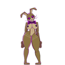 3_toes anthro areola big_breasts black_sclera bow_tie breasts crossgender featureless_hands feet female genitals grin grinning_at_viewer looking_at_viewer mtf_crossgender purple_areola purple_bow_tie purple_eyes simple_background smile smiling_at_viewer solo spiral spiral_eyes standing thick_thighs toes ventral_groove vulva whiskers white_background wide_hips yellow_body atumalaca atumalaca_(modeler) five_nights_at_freddy's:_help_wanted glitchtrap lagomorph leporid mammal rabbit 1:1 2025 3d_(artwork) cel_shading digital_media_(artwork) full-length_portrait hi_res portrait shaded