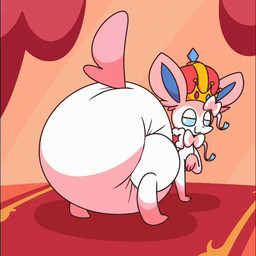 butt clothed clothing crown diaper diaper_fetish feces female feral full_diaper fur headgear king looking_at_viewer looking_back pooping rear_view royalty scatplay smile soiled soiled_diaper soiling soiling_diaper solo tail unclean_diaper used_diaper using_diaper wearing_diaper dummydoodles nintendo pokemon moon_(mrmoonmoo) eeveelution generation_6_pokemon mammal pokemon_(species) sylveon 1:1 animated