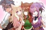 black_hair blonde_hair blue_eyes brown_hair clothing female group group_hug hair hug hugging_another male pink_eyes purple_eyes purple_hair smile smiling_at_viewer yellow_eyes anonymous_artist final_fantasy final_fantasy_xiv square_enix melody_quill animal_humanoid au_ra cat_humanoid felid felid_humanoid feline feline_humanoid humanoid lagomorph lagomorph_humanoid mammal mammal_humanoid miqo'te scalie scalie_humanoid viera absurd_res colored hi_res