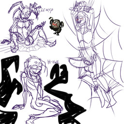 anthro arthropod_webbing balls bdsm big_bulge blush bondage bound bulge erection flaccid fluffy flustered fur genitals hand_over_head kneeling male penis shy sitting slim solo spread_legs spreading stretched_out submissive tight_bulges web_bondage conditional_dnp samagthrav2 don't_starve klei_entertainment webber arachnid arthropod spider 1:1 hi_res multiple_images
