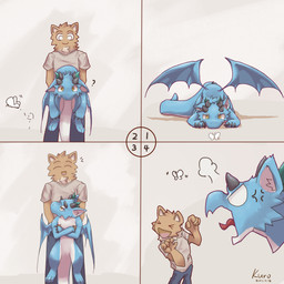 2_horns 4_toes 5_fingers >_< ambiguous_gender angry annoyed anthro back_spikes back_wings black_claws black_horn black_spikes blue_body blue_bottomwear blue_clothing blue_hair blue_membrane blue_pants blue_wings bottomwear claws closed_smile clothed clothed_anthro clothed_male clothing countershade_face countershade_legs countershade_neck countershade_tail countershade_torso countershading cross-popping_vein crossed_arms eyebrows eyes_closed feet feral finger_claws fingers flying folded_wings front_view fully_clothed fully_clothed_anthro fully_clothed_male fur furrowed_eyebrows grey_clothing grey_shirt grey_topwear group hair head_horn head_spikes head_turned holding_another horn inner_ear_fluff looking_at_another lying male membrane_(anatomy) membranous_wings mouth_closed multicolored_body multicolored_fur neck_tuft numbered_sequence open_mouth open_smile pants pink_tongue pupils question_mark red_tongue semi-anthro shirt side_view simple_background simple_eyes smile spikes spikes_(anatomy) spread_wings tail tan_background tan_body tan_countershading tan_fur text thin_eyebrows toes tongue tongue_showing topwear trio tuft two_tone_body two_tone_fur white_body white_countershading white_eyebrows white_eyes white_inner_ear white_inner_ear_fluff white_sclera wings yellow_eyes yellow_pupils kuromonsart european_mythology mythology vikulan_(wiosvikulan) arthropod butterfly dragon felid insect lepidopteran mammal mythological_creature mythological_scalie scalie western_dragon winged_dragon 1:1 2021 absurd_res artist_name colored comic dated digital_drawing_(artwork) digital_media_(artwork) english_text full-length_portrait headshot_portrait hi_res portrait three-quarter_portrait