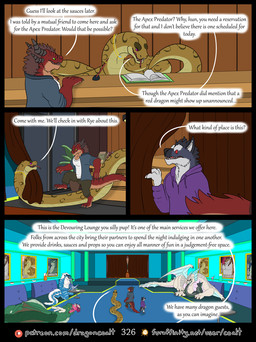 4_horns 4_panel_comic anthro black_horn black_stripes blue_body blue_frill blue_horn book bowl brown_hair clothing container curtains dialogue female feral fluffy fluffy_tail framed_picture fur furaffinity_logo furniture glass green_body green_eyes grey_body group hair head_in_mouth hoodie horn in_mouth inside jacket jewelry kneeling larger_pred lounge male male/male membrane_(anatomy) membranous_wings multi_horn necklace on_table open_book open_mouth oral_vore page_number partially_inside patreon_logo pen purple_eyes reception_desk red_body red_eyes sauce scales shirt size_difference soft_vore speech_bubble standing stripes table tail tail_in_mouth text tongue tongue_out topwear ventral_scales vore white_stripes wings yellow_body yellow_scales rimentus furaffinity mythology patreon coalt domadet falla_(hawk4192) kharl_(rimentus) rimefang theros_felxak tom_lytmon vess_(rimentus) anaconda aquatic boa_(snake) boinae canid canine canis dragon fish furred_dragon furred_scalie kobold mammal mythological_creature mythological_scalie reptile scalie shark snake winged_dragon wingless_dragon wolf comic english_text hi_res multiple_scenes url