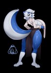 3_toes 5_fingers anthro big_breasts big_butt black_clothing blue_body blue_fur blue_lips blue_nose breasts butt clothing feet female fingers fur grey_eyes hair huge_breasts huge_butt hyper hyper_breasts hyper_butt lips solo thick_thighs toes white_body white_clothing white_fur white_hair wide_hips little1234blood darbo animate_inanimate canid canine canis domestic_dog husky mammal nordic_sled_dog spitz absurd_res alpha_channel hi_res