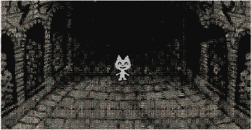 ambiguous_gender anthro black_nose chibi detailed_background eyes_closed front_view pointy_ears prick_ears smile solo standing white_body plastiboo vermis_(plastiboo) domestic_cat felid feline felis mammal 2022 digital_media_(artwork) hi_res pixel_(artwork)