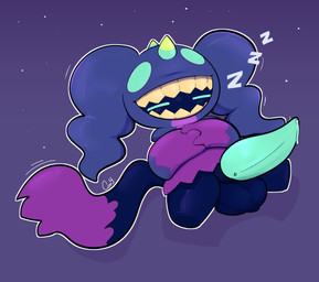 genitals male penis shortstack sleeping solo drawcat13 palworld pocketpair hoodle_(pal) humanoid pal_(species) absurd_res hi_res