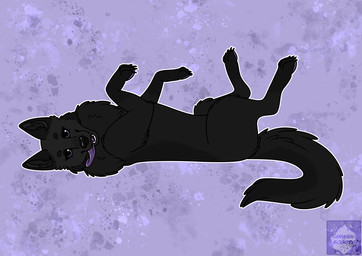female feral looking_at_viewer lying on_back paws purple_eyes purple_tongue raised_paw solo tongue tongue_out arwenscoots conditional_dnp canid canine canis mammal wolf