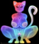 anthro big_breasts breasts crouching feet female female_anthro genitals navel nipples nude pussy solo sparklefur thick_thighs sadflowerhappy rainbow_(sadflowerhappy) domestic_cat felid feline felis mammal 2022 absurd_res colorful_theme hi_res