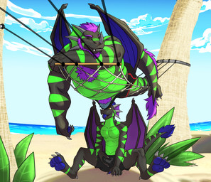 age_difference anthro anthro_on_anthro barazoku beach beard belly biceps big_bulge big_muscles big_penis body_hair bulge bulge_on_face chest_hair claws clothing cloud day digitigrade duo eyes_closed facial_hair frill_(anatomy) genitals hair hammock horn huge_muscles humanoid_genitalia humanoid_penis leaf lying male male/male mature_anthro mature_male musclegut muscular muscular_anthro muscular_male on_front open_mouth open_smile outside palm_tree pawpads pecs penis penis_base plant pubes sand scales seaside sex shadow sitting size_difference sky sleep_sex sleeping smile swimming_trunks swimwear teeth tongue tongue_out tree vein water wings seyrmo european_mythology mythology crome zach_(crome) dragon mythological_creature mythological_scalie scalie western_dragon hi_res father_(lore) father_and_child_(lore) father_and_son_(lore) incest_(lore) parent_(lore) parent_and_child_(lore) parent_and_son_(lore) son_(lore)