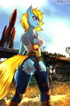 anthro female genitals post-apocalyptic pussy red_rocket solo caliluminos fallout_equestria hasbro my_little_pony equid equine horse mammal pony absurd_res hi_res