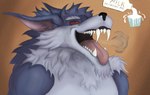 ahegao anthro breath fangs food food_fetish gesture looking_pleasured male milk multicolored_body open_mouth orgasm_face solo suggestive suggestive_food suggestive_gesture suggestive_look teeth tongue tongue_out two_tone_body elhaz league_of_legends mythology riot_games tencent warwick_(lol) canid canine canis mammal mythological_canine mythological_creature werecanid werecanine werecreature werewolf wolf hi_res