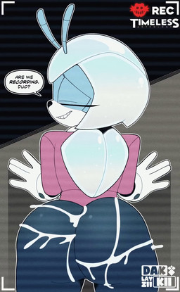 antennae_(anatomy) anthro big_butt blue_body bodily_fluids butt clothing cum cum_on_butt dialogue female genital_fluids gloves handwear looking_at_viewer looking_back looking_back_at_viewer multicolored_body pink_eyes rear_view recording shaking_butt solo speech_bubble text two_tone_body white_body white_clothing white_gloves white_handwear wings dakkii eggman_logo idw_publishing sega sonic_the_hedgehog_(comics) sonic_the_hedgehog_(idw) sonic_the_hedgehog_(series) jewel_the_beetle arthropod beetle insect 2025 2d_animation animated english_text frame_by_frame hi_res no_sound short_playtime video
