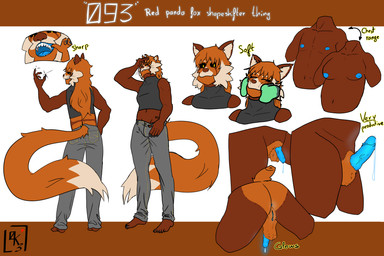 4_eyes anus balls black_sclera blue_anus blue_glans blue_nipples blue_penis blue_tongue blue_vulva bodily_fluids bottomwear bottomwear_pull breasts brown_body brown_fur bulge clothed clothing clothing_pull countershading denim denim_bottomwear denim_clothing disembodied_hand dripping ear_tuft erection eyebrows eyes_closed flaccid flat_chested fur furgonomic_pants genital_fluids genitals glans glowing glowing_anus glowing_genitalia glowing_penis glowing_precum glowing_vulva grin hair herm hip_tattoo holding_face intersex jeans knot knotted_penis long_hair multi_eye nails navel nipples no_underwear open_mouth orange_balls orange_body orange_fur paintbrush_tail pants pants_pull penis perineum pointy_ears precum precum_drip rear_view reverse_countershading seam_(sewing) sharp_nails sharp_teeth sleeveless_turtleneck smile solo tattoo teeth text tongue tuft vein veiny_penis vulva whiskers white_eyebrows white_hair_tips yellow_eyes zerokyu3 093_(zerokyu3) ailurid canid canine fox hybrid mammal red_fox red_panda true_fox 3:2 english_text hi_res model_sheet signature nonbinary_(lore)