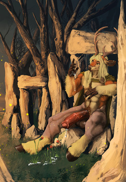 abs after_masturbation animal_genitalia animal_penis anthro antlers big_penis blonde_hair bodily_fluids brown_body brown_fur chest_tuft cum cum_on_ground cum_on_hand cum_on_self cum_string detailed_background equine_genitalia equine_penis erection feathering fur genital_fluids genitals grass hair hooves horn long_hair male male_anthro medial_ring mostly_nude mostly_nude_anthro mostly_nude_male muscular muscular_anthro muscular_male nipples orange_body orange_fur outside pecs penis plant pubes red_penis sitting solo tan_body tan_fur tree tuft vein veiny_penis i-psilone baloryn deer equid equine horse hybrid mammal 2021 hi_res