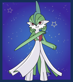 3_fingers ambiguous_gender cosmic_background fingers gradient_background green_body green_hair green_skin hair micro_thighs open_mouth open_smile red_eyes simple_background smile solo standing starry_background thin_thighs white_body white_skin superbean24 nintendo pokemon gallade gardevoir generation_3_pokemon generation_4_pokemon hybrid_pokemon pokemon_(species) 2020 alpha_channel digital_media_(artwork)