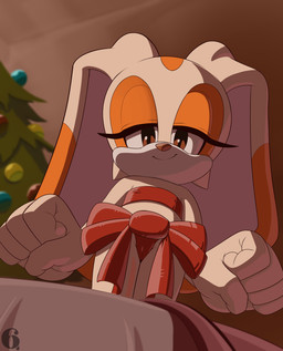 anthro bedroom_eyes camel_toe christmas_tree covered_nipples female flat_chested gift holidays looking_at_viewer narrowed_eyes plant ribbons seductive smile solo standing tree wrapped young young_anthro young_female 6i6as_(artist) christmas sega sonic_the_hedgehog_(series) cream_the_rabbit lagomorph leporid mammal rabbit 2025 hi_res
