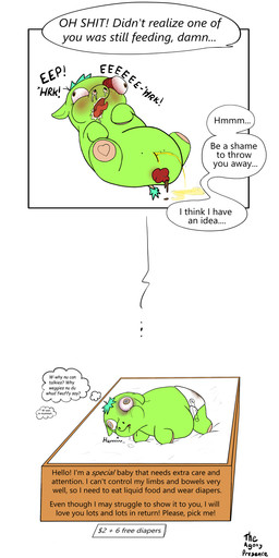 7_panel_comic abuse accident afterimage anal_prolapse anus baby_talk blind blinded blood bloodshot_eyes blush bodily_fluids border bulging_eyes clothing crying dark_body dark_skin dialogue diaper disability drinking drooling eyes_closed feces female feral for_sale fur genital_fluids genitals gore green_body green_fur happy heart_symbol intelligence_loss machine milk motion_lines neonate pain paralysis peeing pooping pressure prolapse sad saliva small_teats snot soiled_diaper soiling solo tail tail_motion tailwag tears teats text thought_bubble tongue tongue_out unclean_diaper urine used_diaper vulva white_border young young_female young_feral the_agony_presence fluffy_pony equid equine fluffy_pony_(species) human mammal 2023 absurd_res comic english_text hi_res long_image multiple_scenes tall_image