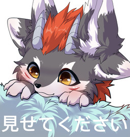 2_horns 4_ears anthro big_eyes biped cute_fangs fangs fur grey_body grey_fur grey_horn hair horn kemono male multi_ear red_hair slim_anthro slim_male solo teeth white_body white_fur yellow_eyes hlg7777 mythology dragon furred_dragon furred_scalie mythological_creature mythological_scalie scalie 2019 icon