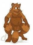 anthro balls belly big_balls brown_body brown_fur eyes_closed foreskin fur genitals humanoid_genitalia humanoid_hands humanoid_penis male moobs navel nipples penis slightly_chubby solo spider-bro canid canine mammal raccoon_dog tanuki 2014 hi_res