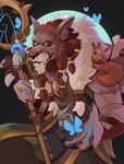 anthro armor druid facial_piercing fantasy inner_ear_fluff magic_user male nose_piercing nostril_piercing piercing septum_piercing solo staff tribal_spellcaster tuft tunnel venkpng blizzard_entertainment mythology warcraft hux arthropod butterfly canid canine insect lepidopteran mammal mythological_canine mythological_creature werecanid werecanine werecreature werewolf worgen