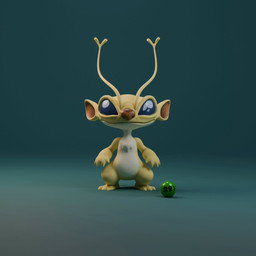 3_toes 4_fingers ambiguous_gender antennae_(anatomy) anthro biped blue_eyes brown_inner_ear brown_nose chest_tuft experiment_pod feet fingers forked_antennae front_view long_antennae simple_background solo standing teal_background toes tuft yellow_body aldo_hkingzel disney lilo_and_stitch sparky_(lilo_and_stitch) alien experiment_(lilo_and_stitch) 1:1 2025 3d_(artwork) digital_media_(artwork) full-length_portrait hi_res portrait