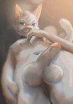 anthro art_progression art_time-lapse balls behind_the_scenes biped blue_eyes blurred_background fur genitals grey_body grey_fur head_tuft male navel nipples patreon_artist patreon_username penis solo speedpaint tuft stampmats animated digital_drawing_(artwork) digital_media_(artwork) loop low_res short_playtime