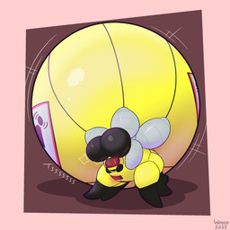 8_legs air_inflation border brown_background glistening_abdomen hyper hyper_abdomen hyper_inflation inflatable inflation motion_lines onomatopoeia pink_border shadow simple_background sound_effects text yellow_body woosp phosphi-4 animate_inanimate arachnid arthropod living_inflatable spider 1:1 2023 artist_name dated hi_res