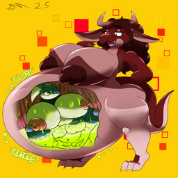 abstract_background anthro belly big_belly blue_body breasts digestion digestion_noises female female_pred female_prey genitals hair nipples oral_vore pink_eyes red_body red_eyes red_hair vore vulva dirtymac mythology nintendo pokemon amphibian dragon frog generation_6_pokemon greninja mythological_creature mythological_scalie pokemon_(species) scalie 1:1 absurd_res hi_res
