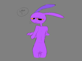 4_fingers annoyed anthro backsack balls crossed_arms fingers genitals half-closed_eyes looking_back male motion_lines narrowed_eyes nude offscreen_character penis slim solo speech_bubble karnthud glitch_productions the_amazing_digital_circus evil_jax_(tadc) jax_(tadc) lagomorph leporid mammal rabbit absurd_res hi_res