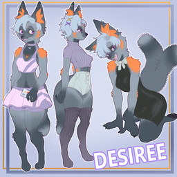 4_toes 5_fingers accessory anthro arm_tuft barefoot biped black_clothing black_dress black_pawpads bottomwear bow_ribbon bra breasts choker clothed clothing denim denim_bottomwear denim_clothing denim_shorts digitigrade dress ear_piercing ear_ring elbow_tuft electronics eyewear feet female female_anthro fingers fluffy fluffy_tail footwear front_view fully_clothed fur geometric_background glasses grey_body grey_fur grey_tail hair hair_accessory hairclip head_tilt high_waisted_shorts holding_object holding_phone humanoid_hands inner_ear_fluff jewelry kneeling legwear midriff monotone_hair monotone_tail navel navel_piercing necklace open_mouth orange_body orange_fur orange_inner_ear_fluff pawpads phone piercing pink_eyes pointy_ears ring_piercing round_glasses short_hair shorts shoulder_tuft side_view simple_background socks solo sports_bra sportswear standing sweater tail text thigh_highs thigh_socks tight_clothing tight_dress toes tongue topwear tuft underwear wearing_glasses white_hair zeighous desiree_(zeighous) canid canine fox mammal 1:1 2025 character_name digital_drawing_(artwork) digital_media_(artwork) hi_res model_sheet multiple_images