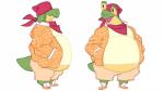 anthro anthrofied belly clothing kerchief overweight pokemorph solo tail projectendo mythology nintendo pokemon appletun dragon generation_8_pokemon mythological_creature mythological_scalie pokemon_(species) scalie 16:9 hi_res widescreen