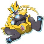 1:1 2019 anthro areola big_breasts blue_eyes blush bodily_fluids breasts claws cum cum_in_pussy cum_inside disembodied_penis duo felid female fur generation_7_pokemon genital_fluids genitals hi_res legendary_pokemon male mammal mellonsoda nintendo nipples nude open_mouth penetration penis pokemon pokemon_(species) pokemorph pussy slightly_chubby solo_focus translucent translucent_penetration translucent_penis vaginal vaginal_penetration yellow_body yellow_fur zeraora