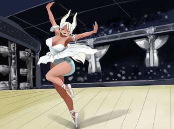 abdlbabygirl ballet ballet_dress breasts clothed clothing crowd_watching dance_shoes dancewear dancing diaper dress en_pointe eyes_closed female focused footwear group hands_in_air open_mouth performance pointe_shoes rabbit_ears shoes tan_body theater wearing_diaper my_hero_academia rumi_usagiyama animal_humanoid humanoid lagomorph mammal quirked_human_(my_hero_academia)