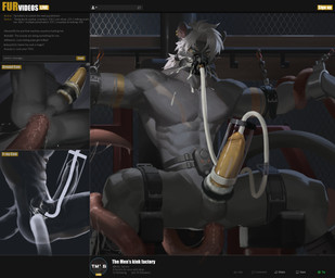 abs anal anal_penetration anthro arms_tied balls bdsm bladder blue_eyes bodily_fluids bondage bound cum cum_circulation cum_in_mouth cum_in_own_mouth cum_in_self cum_inside cutaway ear_piercing ear_ring erection front_view fully_bound fur genital_fluids genitals grey_balls grey_body grey_fur hair humanoid_genitalia humanoid_penis internal legs_tied low-angle_view machine male male_anthro milking_machine muscular muscular_anthro muscular_male muzzle_(object) muzzled nude organs pecs penetration penile penis penis_milking penis_milking_machine piercing profanity prostate prostate_milking prostate_penetration prostate_sandwich prostate_stimulation red_tentacles ring_piercing side_view solo spread_legs spreading tentacle_around_arm tentacle_in_ass tentacle_penetration tentacles text urethra urethral urethral_penetration urethral_sphincters urethral_sphincters_penetration urethral_sphincters_relaxing urethral_sphincters_stimulation white_hair worm's-eye_view x-ray_view yellow_penis awaldkize felid mammal absurd_res english_text hi_res