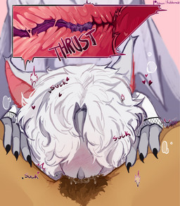 ambiguous_gender anthro bat_nose bodily_fluids brown_pubes claws cunnilingus deep_cunnilingus duo female female/ambiguous female_pov first_person_view fur grey_body grey_fur hair heart_symbol internal internal_vaginal long_tongue oral penetration pubes purple_tongue saliva sex tan_body tan_fur tongue tongue_penetration vaginal white_hair fishbonedd bat mammal hi_res