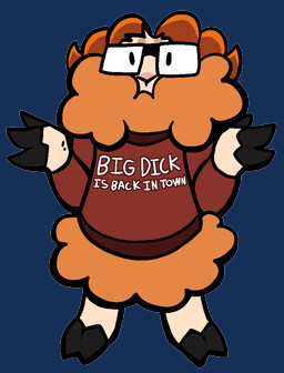 2_toes 3_fingers anthro black_hooves bottomless clothed clothing eyewear feet fingers fur gesture glasses hooved_fingers hooves horn looking_at_viewer male orange_body orange_fur orange_horn pink_nose raised_arm rectangular_glasses red_clothing red_sweater red_topwear shirt shrug simple_background solo sweater text text_on_clothing text_on_shirt text_on_topwear toes topwear transparent_background white_body white_fur wool_(fur) trout_(artist) trout_(character) bovid caprine mammal sheep 2020 aliasing alpha_channel digital_media_(artwork) english_text