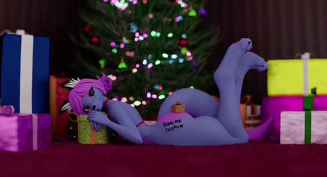 anthro black_ears body_writing female gift holidays solo writing_on_butt revdafox christmas reverie_(revdafox) canid canine fox mammal red_fox silver_fox true_fox 3d_(artwork) 3d_animation animated digital_media_(artwork) hi_res high_framerate no_sound short_playtime webm